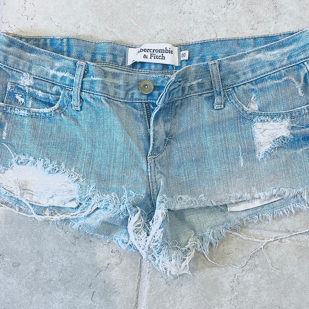 X2pair! Abercrombie & Fitch Ripped Jean Shorts